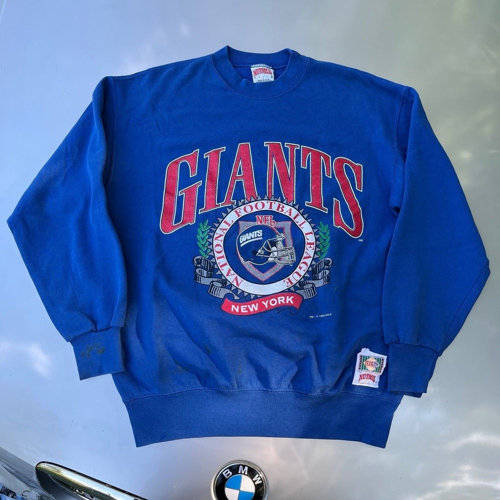 1993 New York Giants NFL Nutmeg Mills crewneck sweatshirt sportswear made in USA